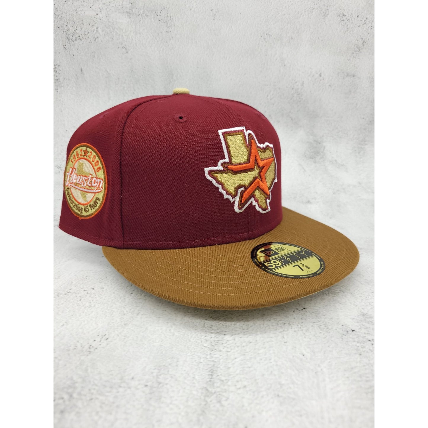 Exclusive Fitteds Houston Astros 'Burgundy Peanut Vegas Gold'